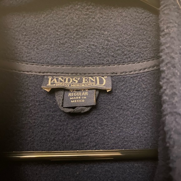 Fleece Lands’ End Vest Navy Blue - Picture 3 of 5